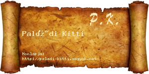 Paládi Kitti névjegykártya